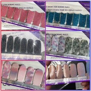 Lot of 7 New Sets of Colorstreet Nail Wraps Blue, Pink, Black, Iridescent, Print
